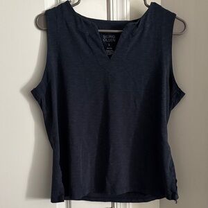 Sigrid Olsen Deep Blue V-Neck Tank Top